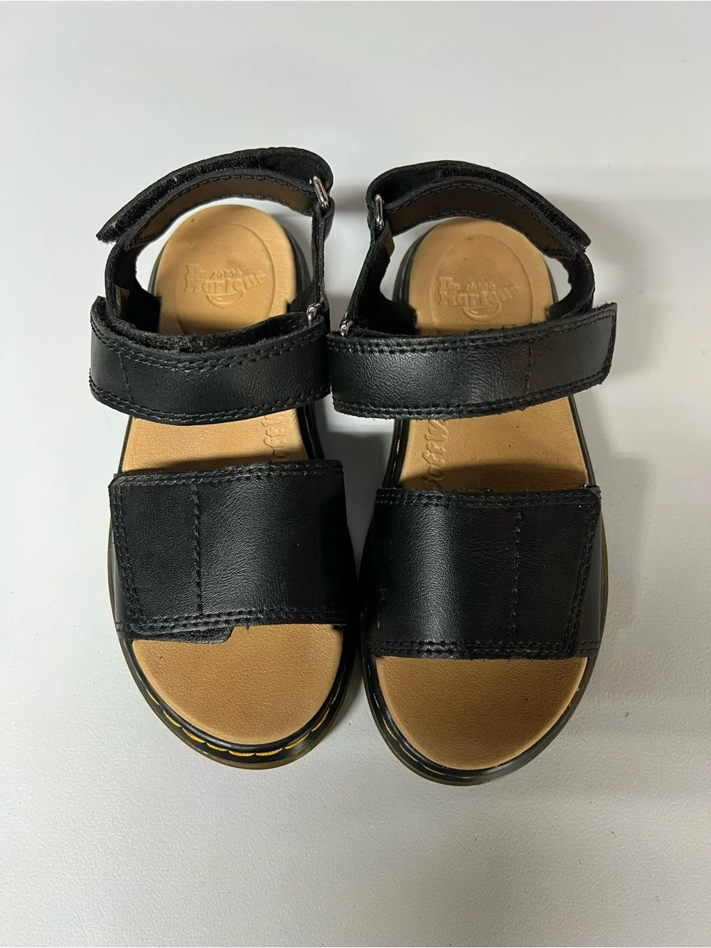 Dr. Martens Youth Romi Sandals Size 1 Black Velcro